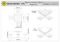 METAL PICNIC TABLE  Model 421 
