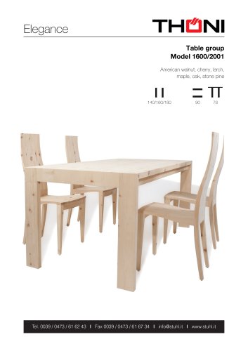 Table group Model 1600/2001