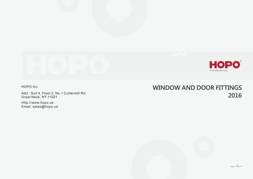 Window and Door Handle Catalog