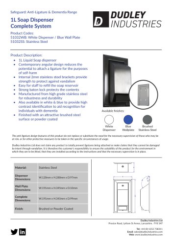 1L Soap Dispenser Complete System