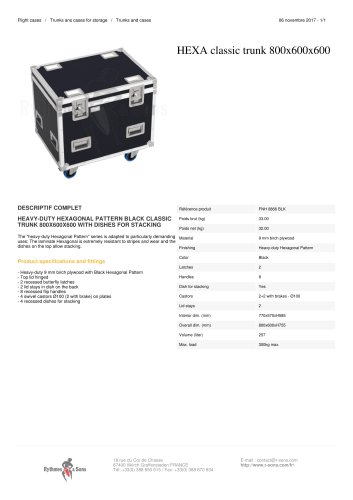 HEXA CLASSIC TRUNK 800X600X600