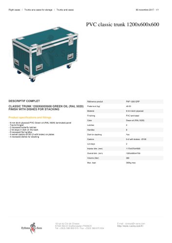 PVC CLASSIC TRUNK 1200X600X600 Green oil