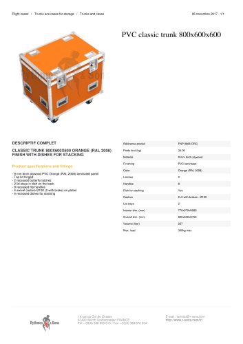 PVC CLASSIC TRUNK 800X600X600 orange