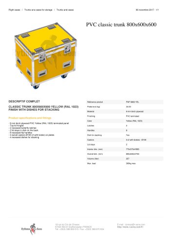 PVC CLASSIC TRUNK 800X600X600 yellow