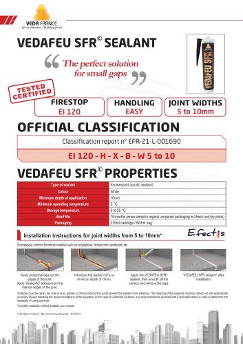 VEDAFEU SFR&copy; SEALANT