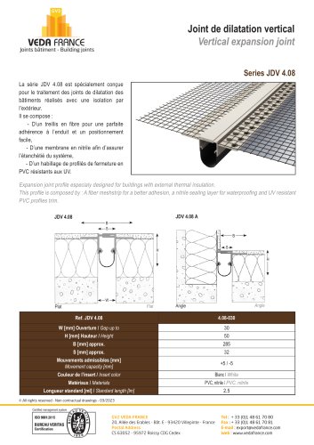 Vertical expansion joint - JDV 4.08