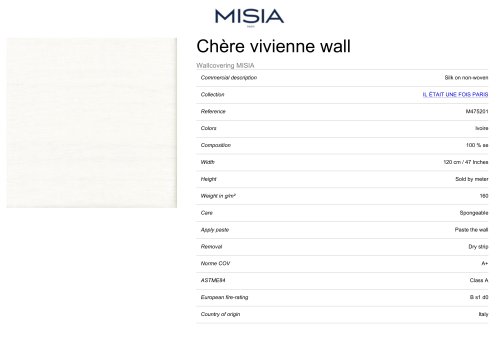 Chère vivienne wall