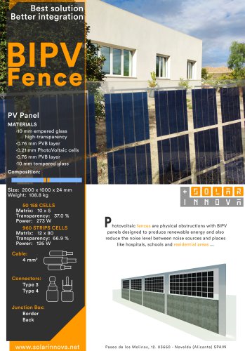 BIPV-Solar Photovoltaic Fences