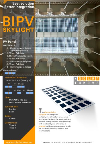 BIPV-Solar Photovoltaic Skylights