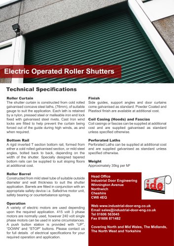 Electric Operated Roller Shutters