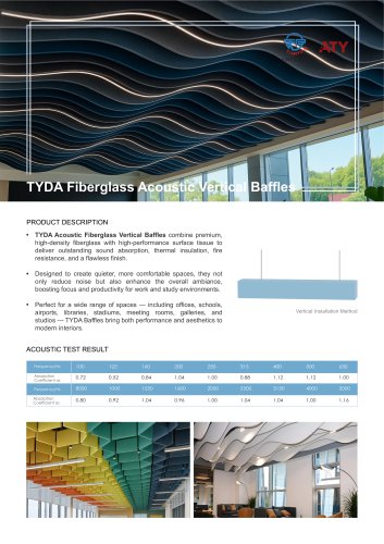 Suspended acoustic baffle panels - vertial hanging
