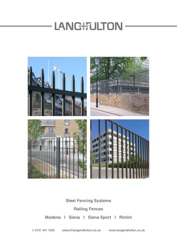 Steel Fencing Systems - Railing Fences Modena I Siena I Siena Sport I Rimini