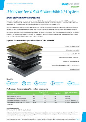 URBANSCAPE Green Roof Premium HIGH 40-C System