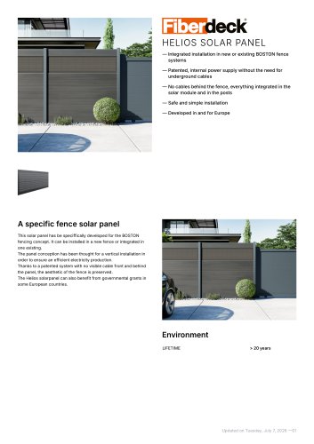 Helios solar panel