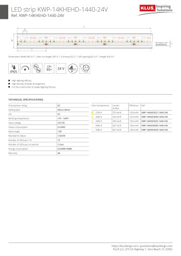 KWP-14KHEHD-1440-24V LED strip