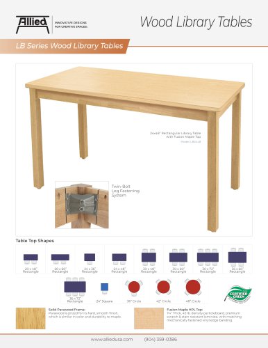 LB Series Wood Library Tables