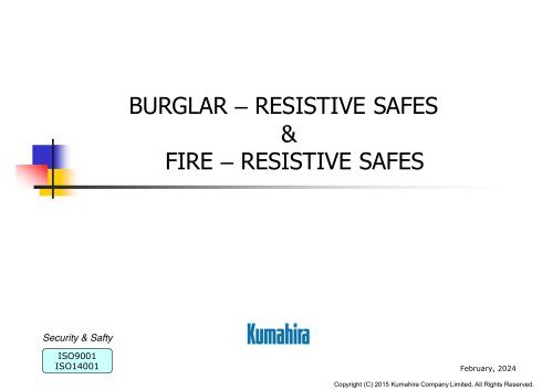 Burglar resistive safes & Fire resistive safes