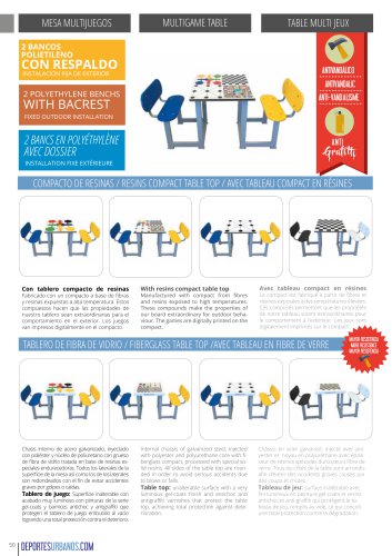 MULTIGAME TABLE  2 POLYETHYLENE BENCHS