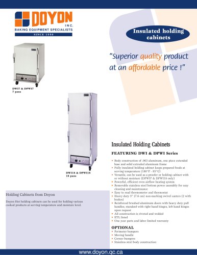 Insulated Holding Cabinet DWI18