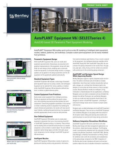 AutoPLANT ® Equipment V8 i Data Sheet