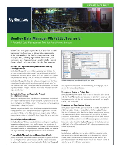 Bentley Data Manager V8i