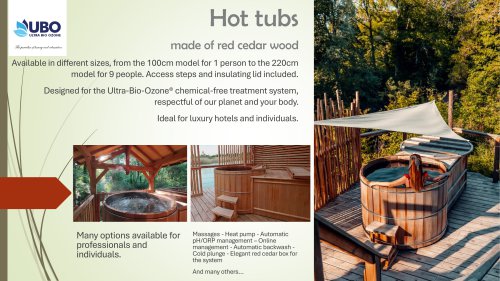 Wellness products catalog UBO® 2024 - Red cedar wood hot tubs