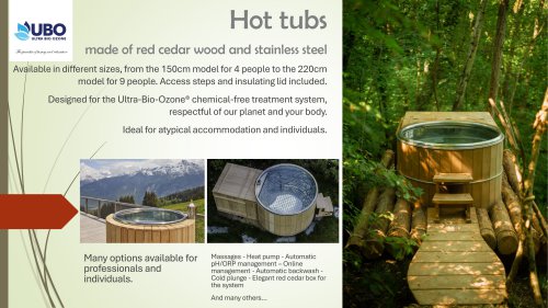 Wellness products catalog UBO® 2024 - Stainless steel hot tubs