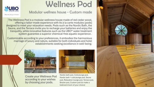 Wellness products catalog UBO® 2024 - Wellness Pod