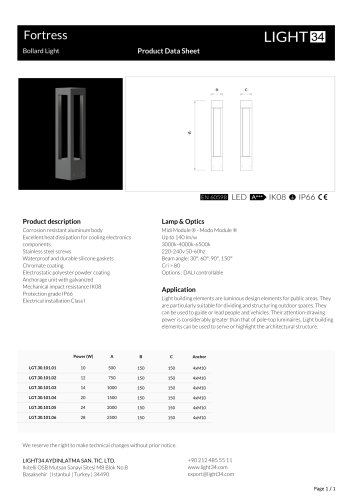 Fortress Bollard Light