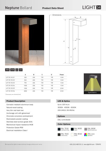 Neptune Wooden Pole Datasheet