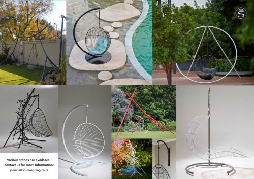 Studio Stirling hanging chairs STANDS