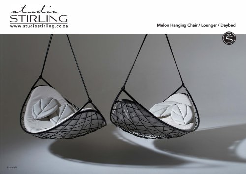 Studio Stirling MELON hanging chair/lounger