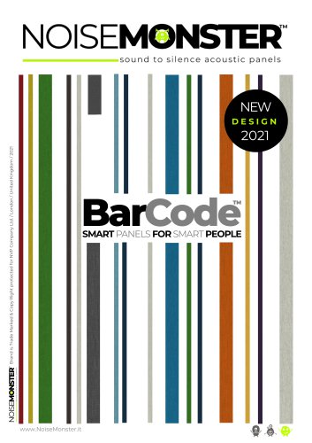 NoiseMonster BarCode Acoustic Fabric Wall Panels Catalogue