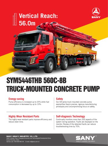 Truck-mounted Concrete Pump- SYM5446THB 560C-8B