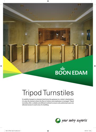 Tripod Turnstiles Product Range Brochure