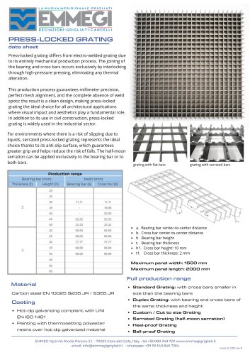 Press locked Grating