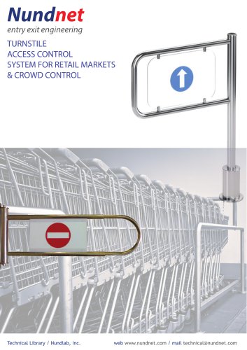 Turnstile swing gates for supper markets