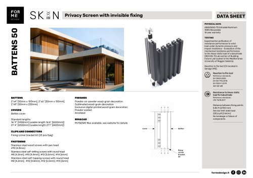 Data Sheet Privacy Screen with invisible fixing