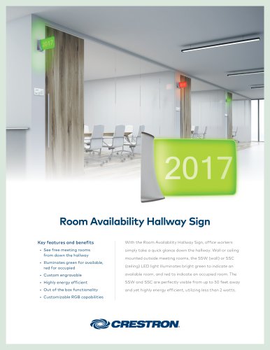 SSW Room Availability Hallway Sign