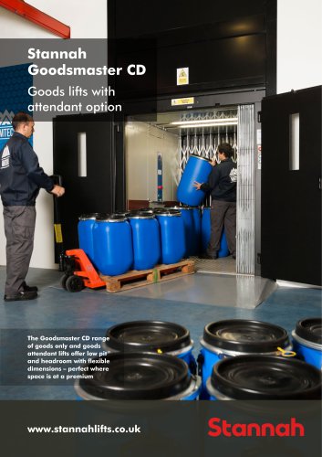 Stannah Goodsmaster CD - Goods lifts with attendant option