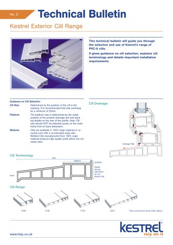 Kestrel Exterior Cill Range