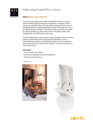 Indoor plug G‐type RTS ref: 2401524