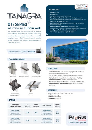 Curtain wall & Skylight Tanagra®