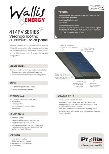 Wallis&® Energy photovoltaics sunroom roofing