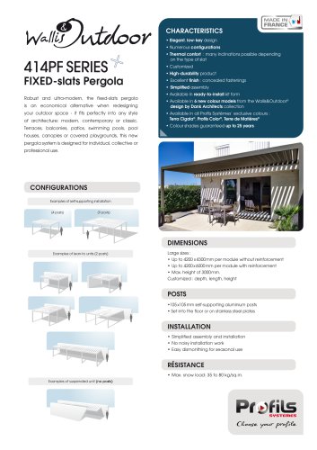 Wallis&Outdoor® fixed slats Pergola