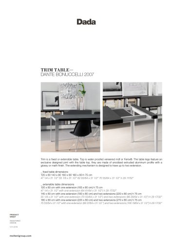 TRIM TABLE— DANTE BONUCCELLI 2007