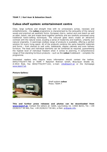 Cubus shelf system: entertainment centre