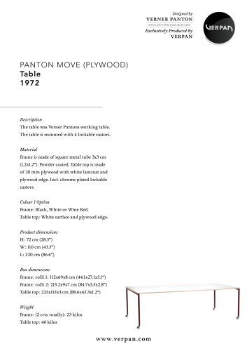 PANTON MOVE PLYWOOD TABLE