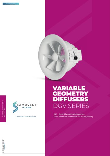 TECHNICAL DATA SHEET VARIABLE GEOMETRY DIFFUSERS.SAMOVENT