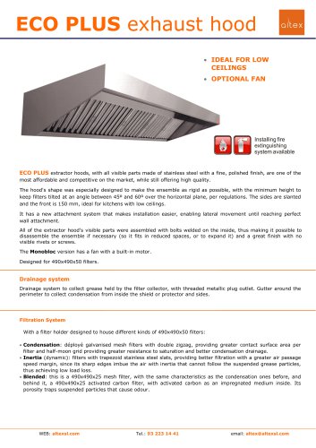 ECO PLUS exhaust hood